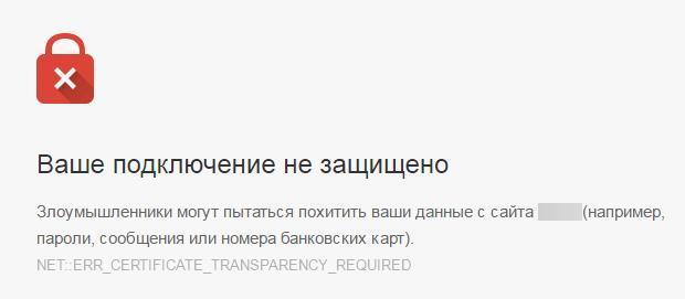 Ваше подключение не защищено