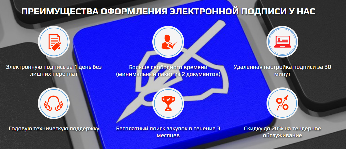 Описание преимуществ компании на сайте