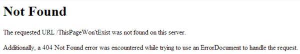 Стандартное оформление ошибки 404