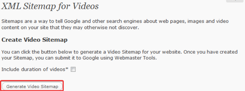 Плагин XML Sitemap for Videos для WordPress