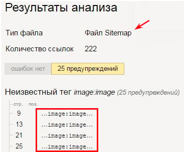 Анализ sitemap в Яндекс.Вебмастере