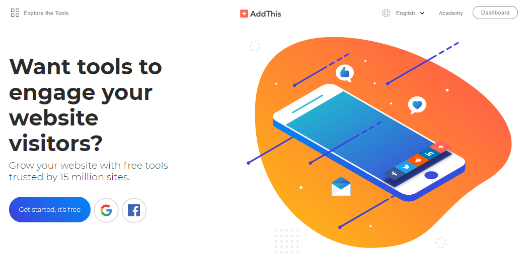 Инструмент для создания кнопок репостов AddThis