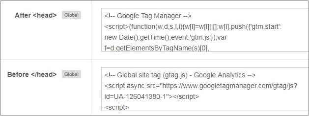 Добавление кода GTM и Google Analytics в Joomla