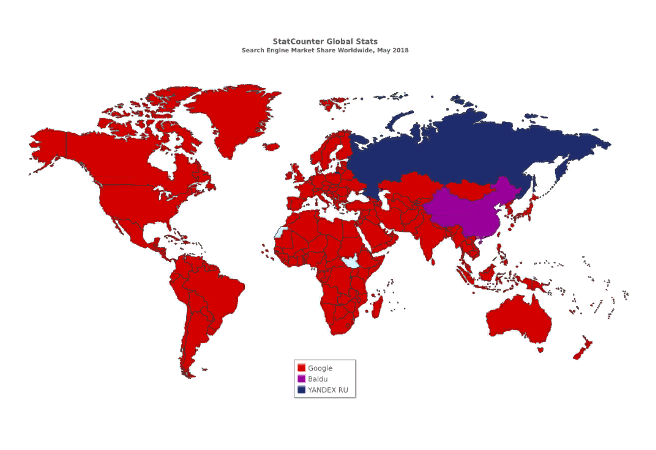 Самые популярные поисковые системы в разных странах мира