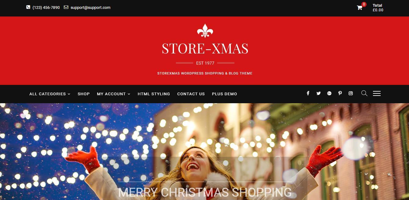 Рождественский шаблон интернет-магазина Store-Xmas для WordPress - 1