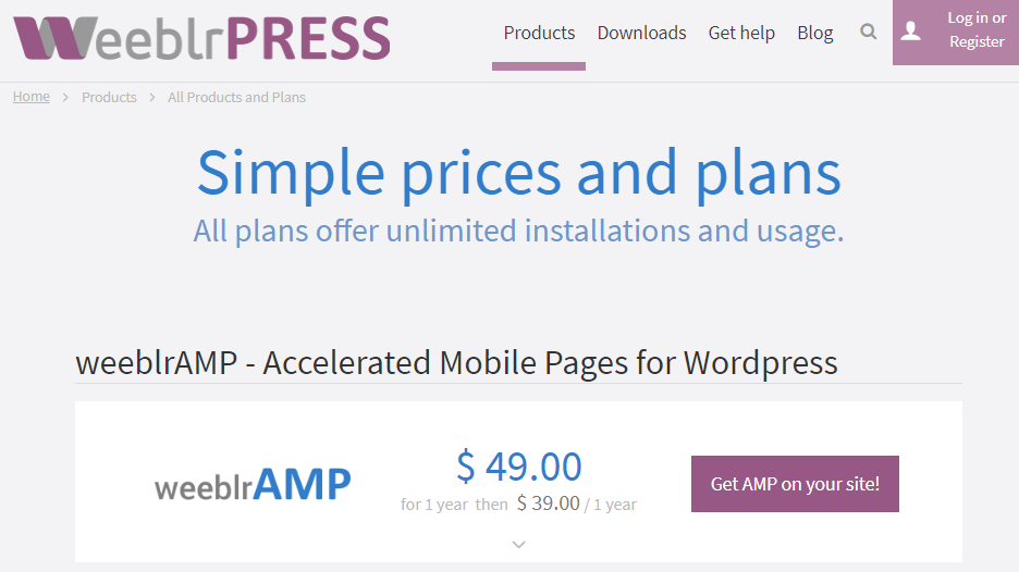 Плагин AMP on WordPress: стоимость PRO-версии