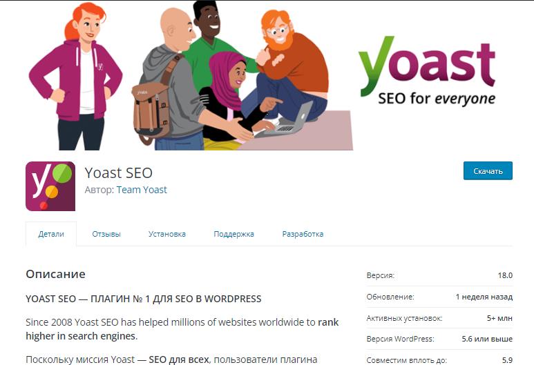 Плагин Yoast SEO для WordPress