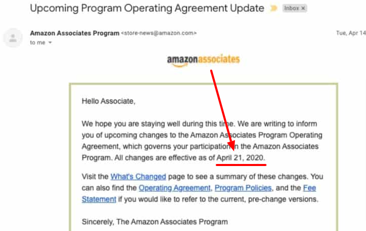 Amazon shut down its affiliate program 