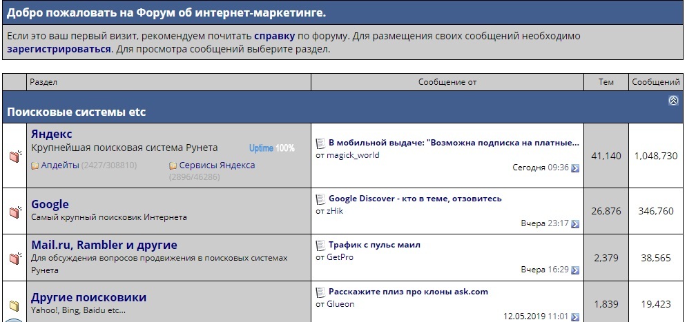 Форум вебмастеров Searchengines.guru