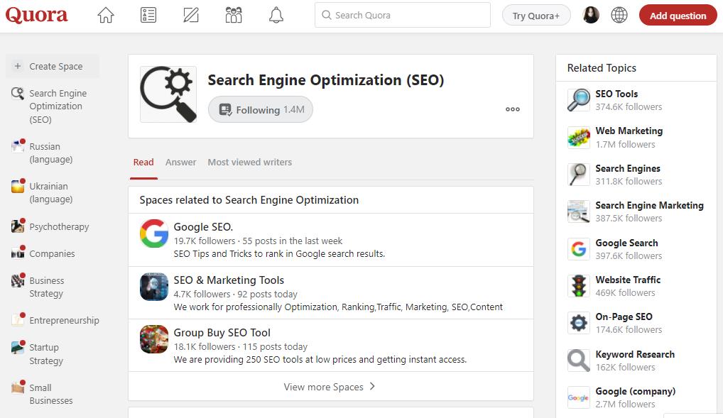 форум Search Engine Optimization (SEO) Quora
