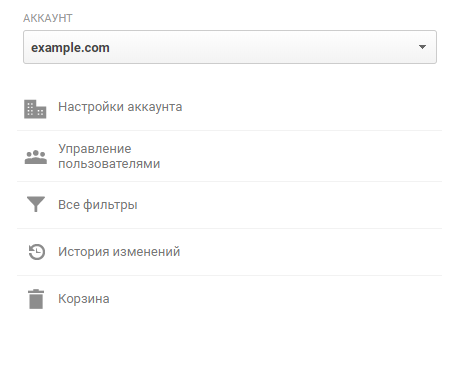 Настройка аккаунта в GA