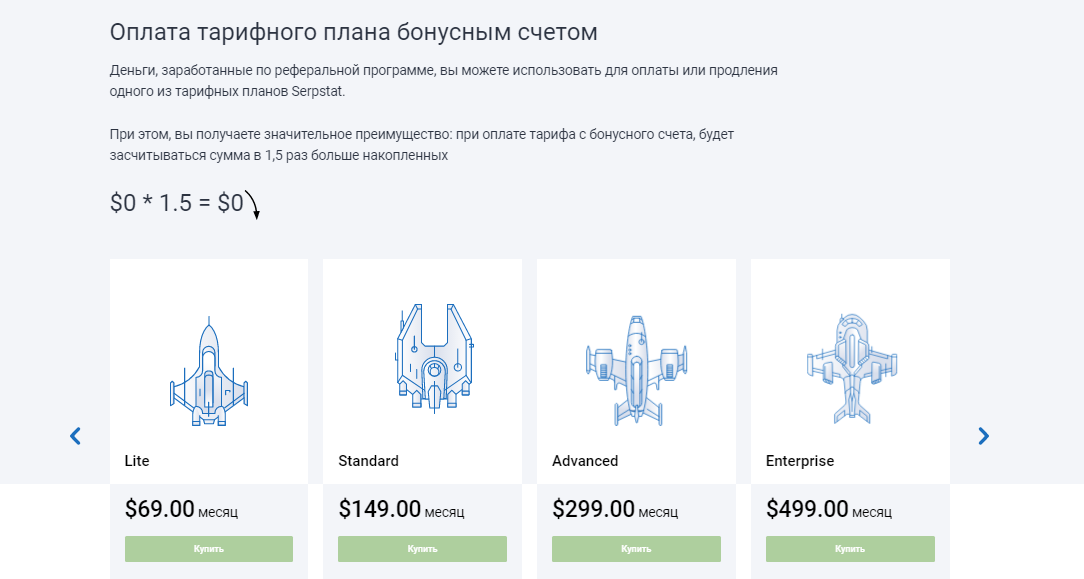 Оплата тарифного плана бонусным счетом
