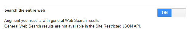 custom search engine settings