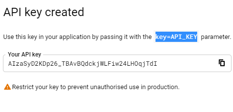 api key