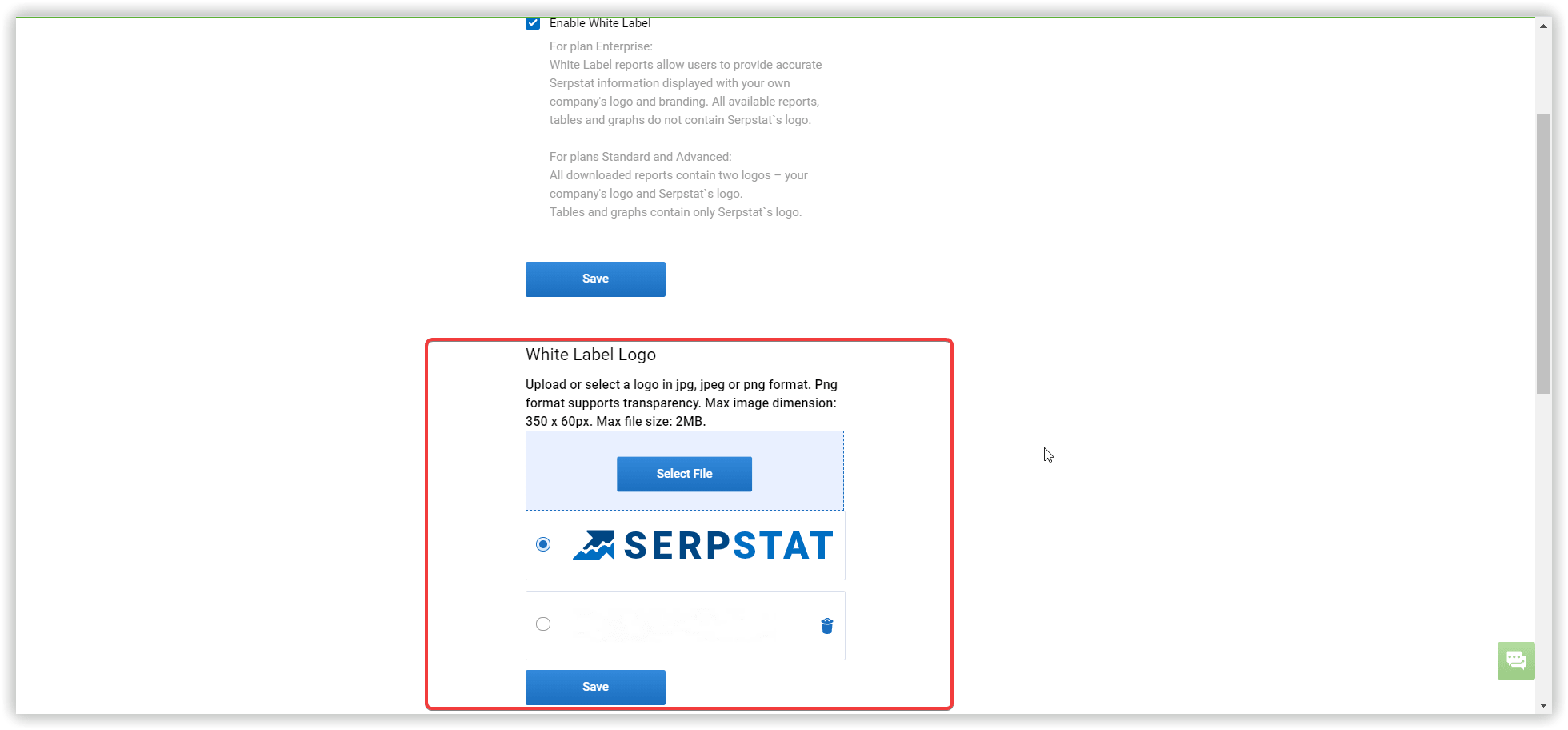 white label in serpstat
