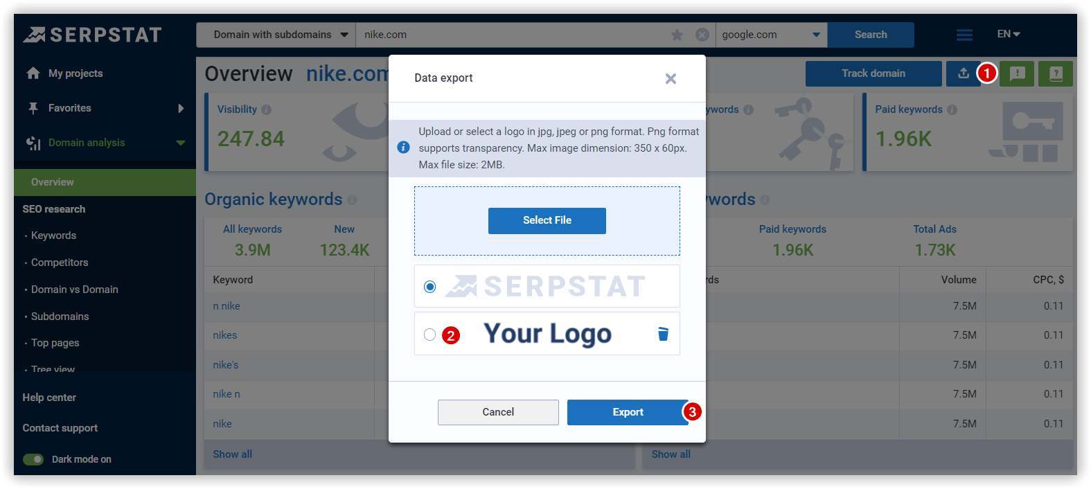 report with your logo
