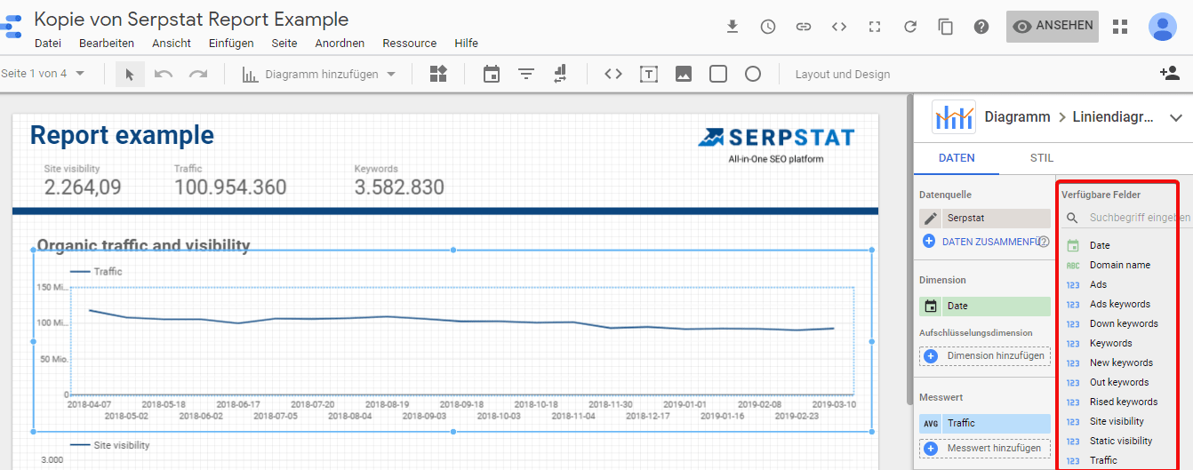 Wie visualisierst du Serpstat-Daten mithilfe von Google Data Studio? 16261788273469