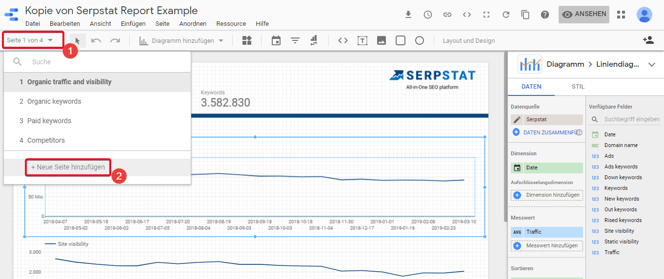 Wie visualisierst du Serpstat-Daten mithilfe von Google Data Studio? 16261788273473