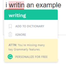 Плагин Grammarly исправляет ошибки