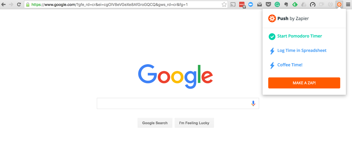 Какие расширения использовать интернет-маркетологу: 90+ плагинов для Google Chrome 16261788144506 Push by Zapier
