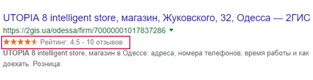 Рейтинг и отзывы Rating and reviews