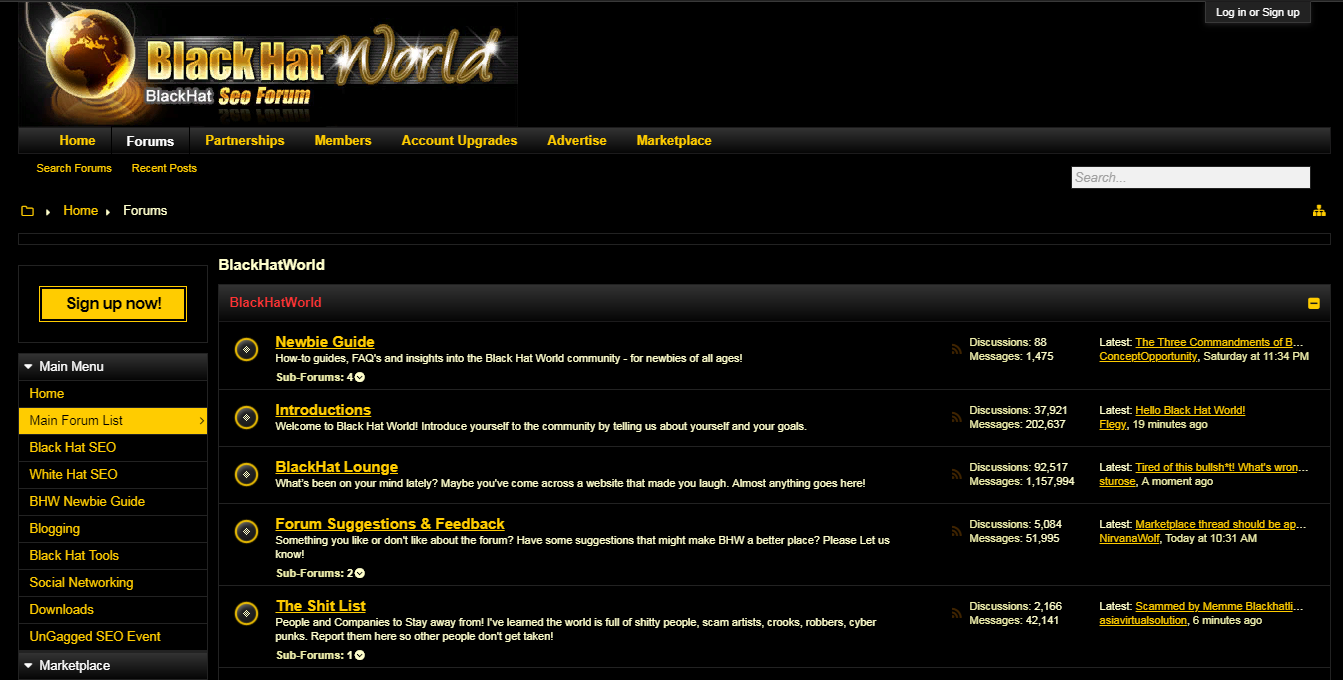 BlackHatWorld SEO forum