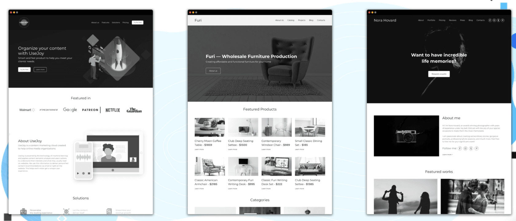 Website prototype builder Draftium