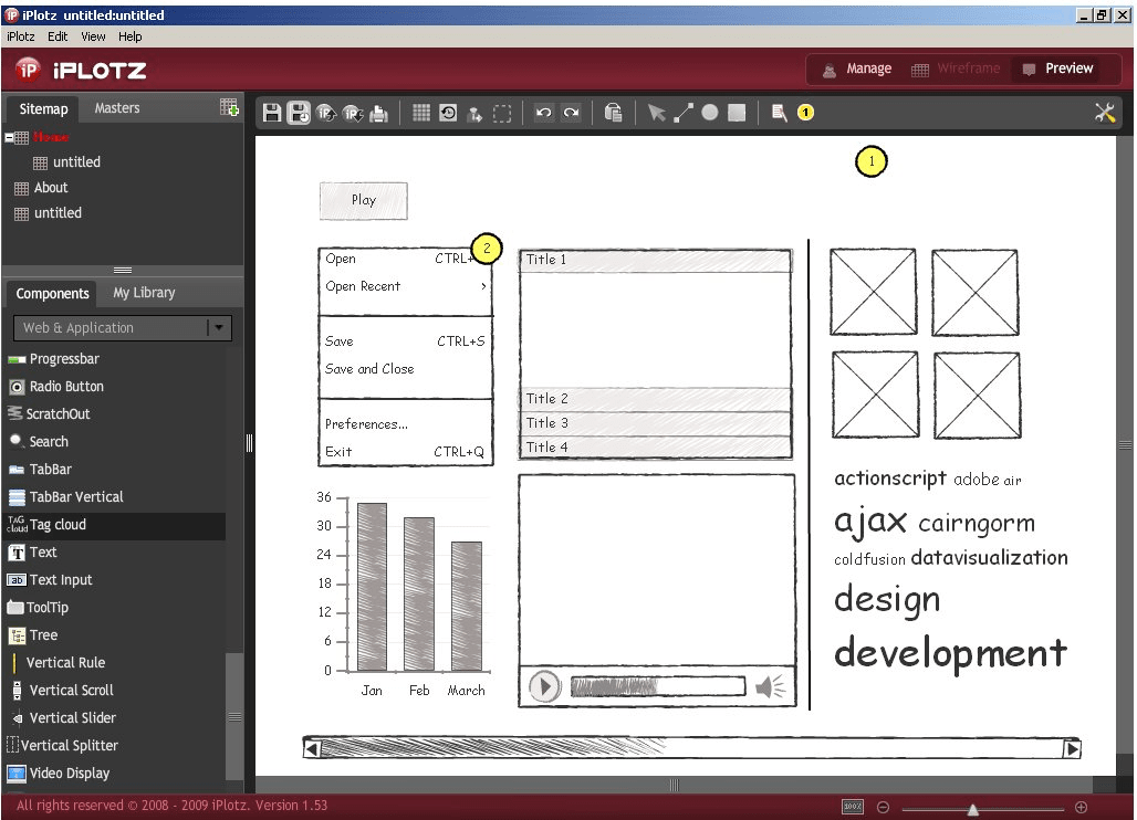 Online prototyping tool iPlotz