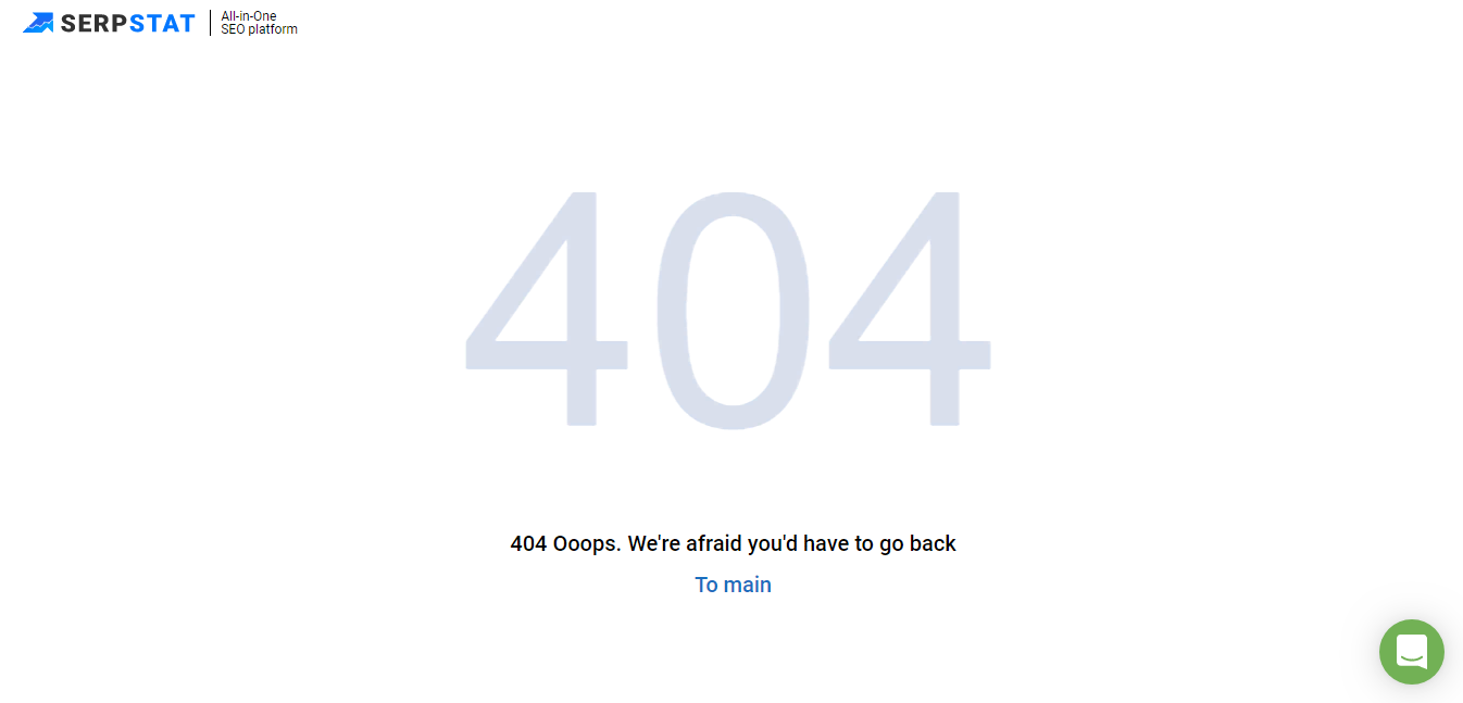Broken link 404 error