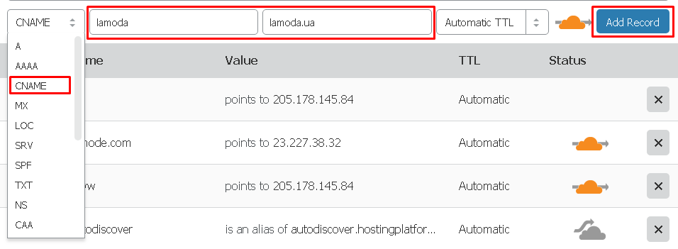 What is a CDN and how to set it up 16261788304403 CNAME creation in CloudFlare