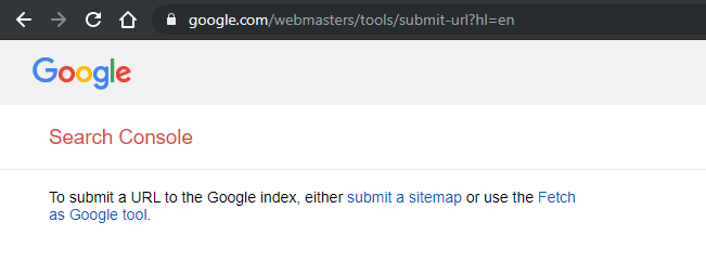 How to add a page to Google Add Url