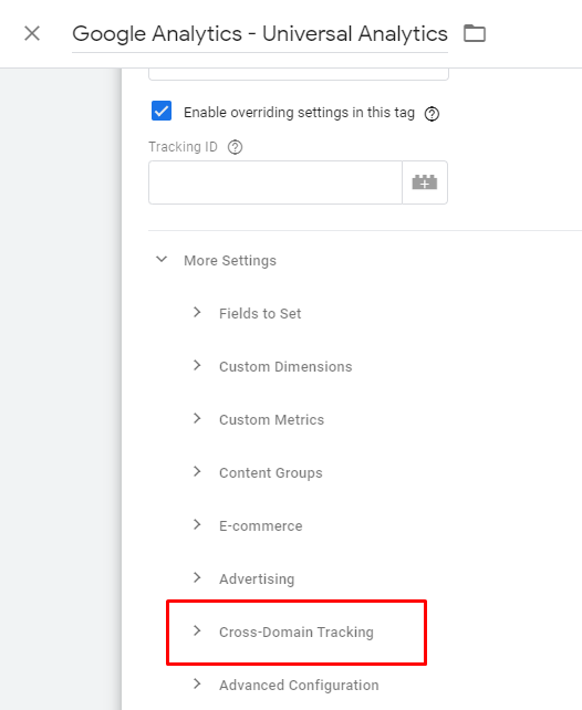 Cross-domain tracking of Google Analytics and Google Tag Manager