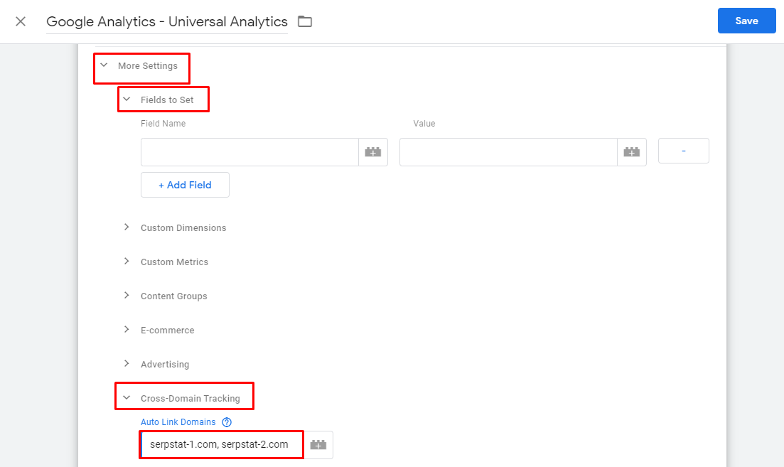 Linking Domains in Google Tag Manager
