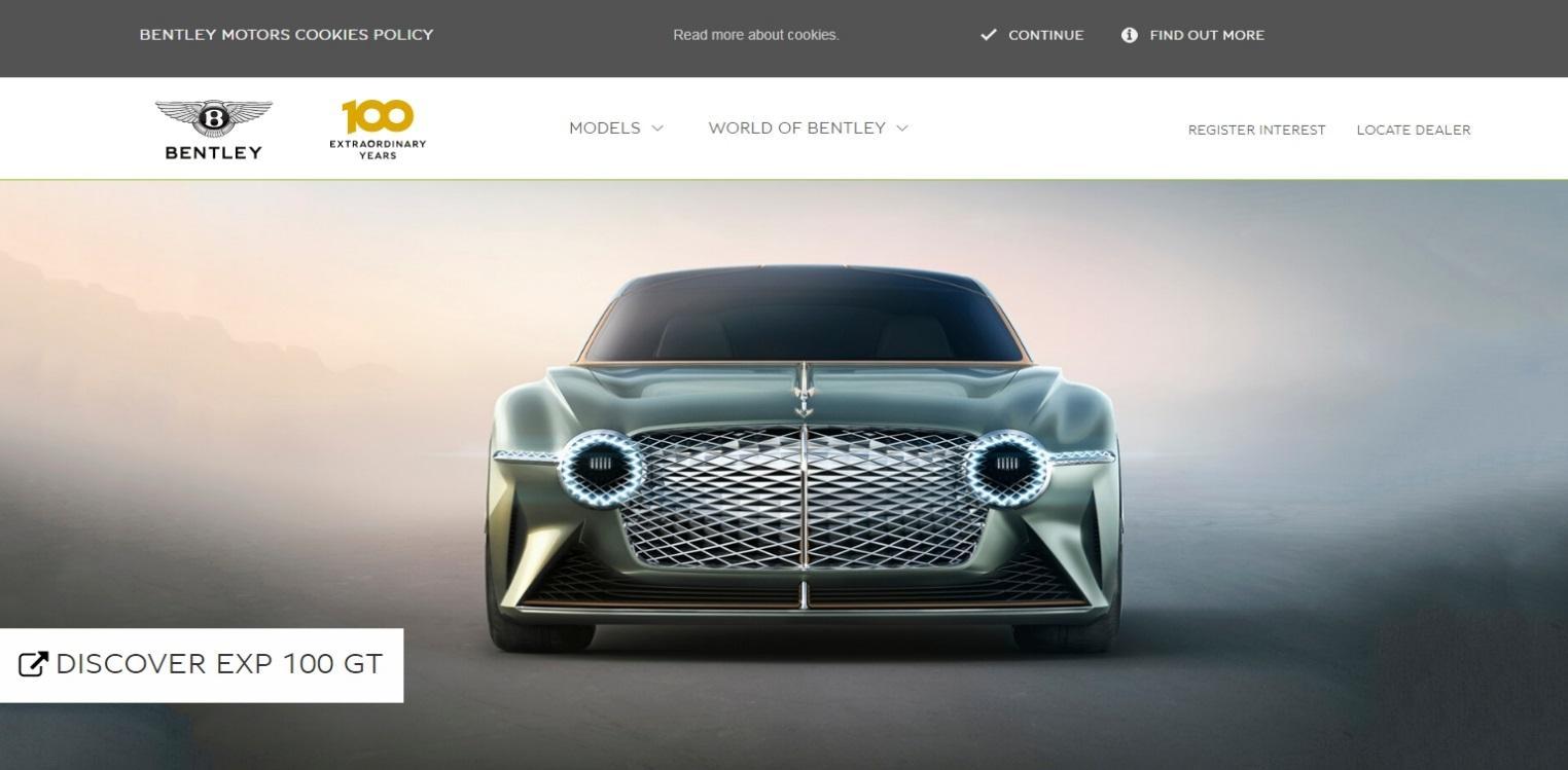 A unique design for the company's site