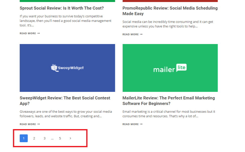 Category pagination